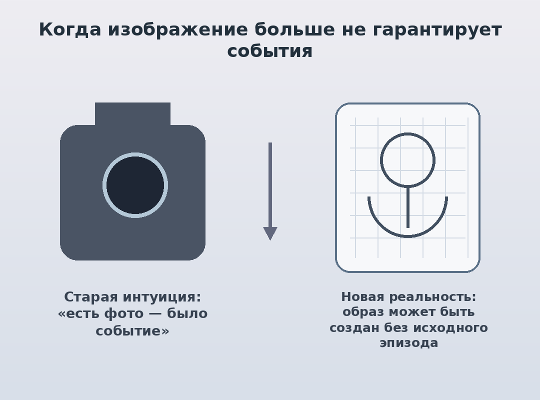 Синтетическое изображение меняет правило доверия к образу